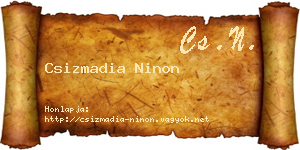 Csizmadia Ninon névjegykártya